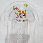 Mam Vintage Pacifier Clip Yellow Giraffe Real Love Clear Plastic John Lennon Y2k