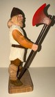 Vintage Henning Engelsen Wood Carved Viking Warrior Figure 8 5  Axe Norway