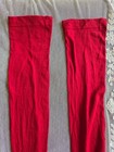 Antique Victorian 19th C Lipstick Red Tall Cotton Stockings