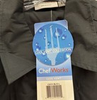 New Chef Works Set Black Cook s Shirt Men Size L Button Up   Chef Hat Cool Vent