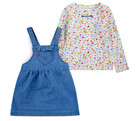 New  48 00 Levi s Toddler Girls Demin Skirtall And T-shirt 2-piece Set  Size  3t