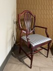 Hepplewhite Style Mahogany Shieldback Armchair Vintage