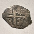 1687 Lima Peru 1 Real Cob Silver Scarce Early Date Type Coin Surface Issues