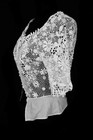 Antique French White Cotton Victorian Lace Blouse Size Med 36  Bust Exc Cond