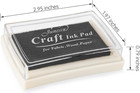 Black Ink Pad Finger Washable Kids Stamp Ink Pad For Rubber Stamps Paper Scrapbo