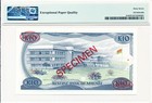 Reserve Bank Malawi 10 Kwacha 1986-88 Specimen Pmg  67epq