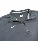 Nike Team Premier Charcoal Dark Gray Quarter Zip Cotton Fleece Pullover Medium