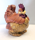 Vtg 1969 Atlantic Mold Ceramic Rooster chicken Cookie Jar 8 5  Retro Farmhouse
