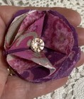 Beautiful Fuschia Pink Purple Flower Shoe Clips Womens Removable Fabric 2 2   diam