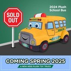 2024 Hess Truck  Plush School Bus Led Lights Sound Effects Sold Out By Hess  Mib
