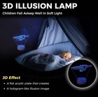 Night Lights 3d Optical Illusion Star Trek Bedside Lamp Gift Black Base - A0038