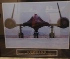 Rare Vintage Photographic Print Of The Sr-71 Blackbird Fighter Jet Framed 22  28
