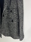 Me   Em Sharp Shoulder Blazer Houndstooth 8 Italian Wool Blend 8 Excellent