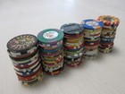 100 Casino Gaming Poker Chip Lot Las Vegas  1 New   Used Chipco Paulson Clay