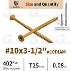  10 X 3-1 2  Deck Screws T25 Torx Drive Self Tapping Wood Decking Fencing Screws