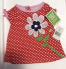Sesame Street-watch Me Grow Baby Girl Dress Red Polka Dot Flower  3-6 Month  Nwt