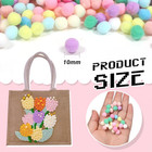 Toaob 1000pcs 0 4 Inch Pom Poms Multicolour Craft Pom Poms Fuzzy Pompoms Balls