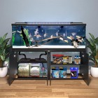 125-150 Gallon Fish Tank Stand  Heavy Duty Metal Aquarium Stand With Power Ou   