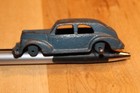 Vintage 1930   s Hubley Toys  2272 Blue Cast Iron Sedan Car  Original Paint