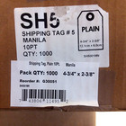 Box Of 1000 4 3 4  X 2 3 8  Manila Shipping Tags Plain Unstrung 10 Pt G30051 New