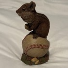 Tom Clark And Tim Wolfe Squirrel Sitting On Baseball Collectible Sculpture 6x3x3