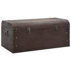 Vidaxl Treasure Chest Dark Brown Plywood  Fir Veneered Engineered Wood