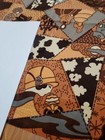Awesome Rare Vintage Mid Century Retro 70s 60s Art Deco Velveteen Fabric  Look 