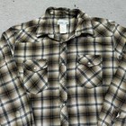 Wrangler Plaid Pearl Snap Western Shirt Size Large