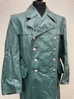 Vintage German Police Bundespoli Green Rubber Rain Coat Trenchcoat-38  Chest