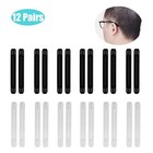 Aobvrey 12 Pairs Eyeglasses Ear Grip  Silicone Hooks Standardized  Black 