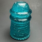 Extremely Fizzy Blue Prismic Embossed Hemingray 9 Cd 106 Antique Glass Insulator