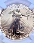 2006-w  50 1 Oz Reverse Proof Gold Eagle Pcgs Pr70 20th Anniversary 