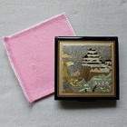 Vtg 70s 80s Japanese Dragon Double Lacquerware Mirror Compact Asian Boxed New