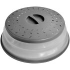 Microwave Food Cover Splatter Proof Vented Collapsible With Easy Grip Hand