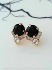 2 10ct Round Cut Natural Black Onyx Solitaire Stud Earrings 14k Rose Gold Plated