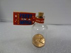 Vintage 1973 S Lincoln Penny In A Mini Glass Bottle Cork Stopper Uncirculated