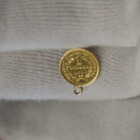 1853 Us  1 Gold Piece W  Gold Pendant Loop