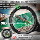 10x 30x Large Magnifying Glass With Light And Stand  5-inch Led Lighted Magnifie