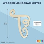 Wooden Monogram Alphabet Letters  Decorative Letter T  13 Inches 
