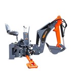 Compact Swing Backhoe 8ft Arm 30-60hp 12in Bucket Removable Rubber Pads