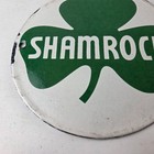 Vintage Shamrock Gasoline Sign - Gas Service Station Pump Plate Porcelain Sign