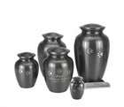 New Xl Brushed Nickel Color Brass Pawprint Pet Cremation Urn 111-160lb 200ci