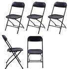 12pcs Folding Plastic Chair Wedding Party Outdoor Indoor 360lbs Capacity Black