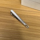 Authentic Lancel Paris Vintage Men s Tie Clip Silver Tone Minimalist Logo Luxury