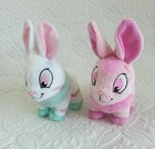 Neopets Cybunny Lot 7  Pink Bunny    7  Green Striped Ltd Jakks 2008