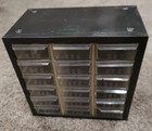      Vintage Akro-mils 18 Drawer Small Parts Storage Organizer Metal Cabinet Bins