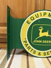 John Deere Flange Sign Parts Service Equipment Vintage Style Wall Decor