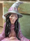 Vintage Scioto Ceramic Mold 1979 Halloween Witch On Jack O  Lantern Pumpkin Lamp