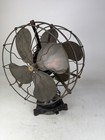 Antique Deco Gec England Partners Dual Sided Desk Fan Brass Blades Very Rare 