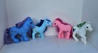 Vintage Colorful Plastic Pony Toy Lot Of 4